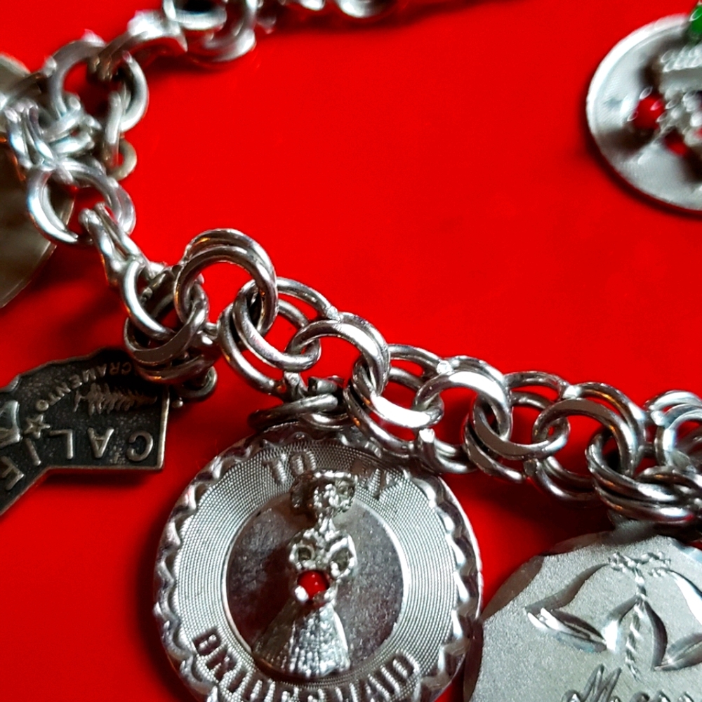 Antique Sterling Charm Bracelet